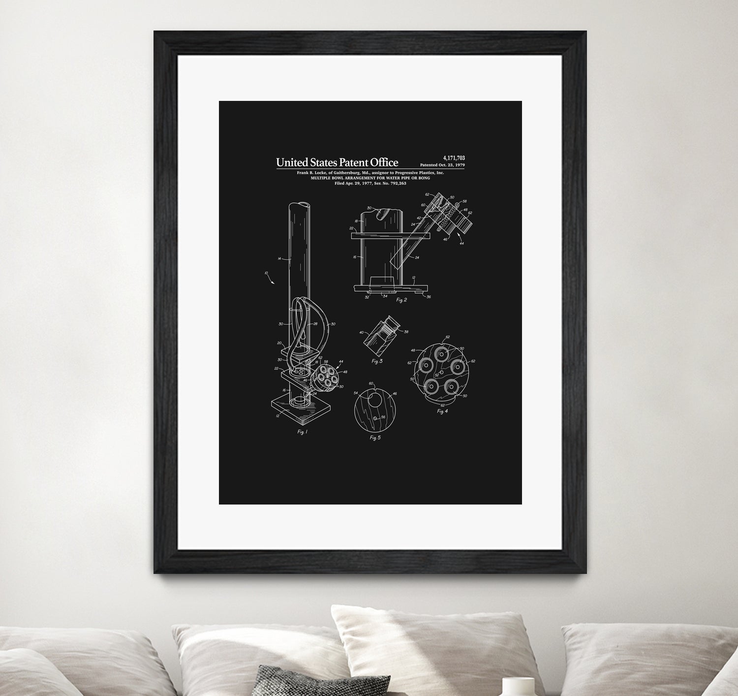 Bong Patent - Black by Finlay McNevin on GIANT ART - black typography