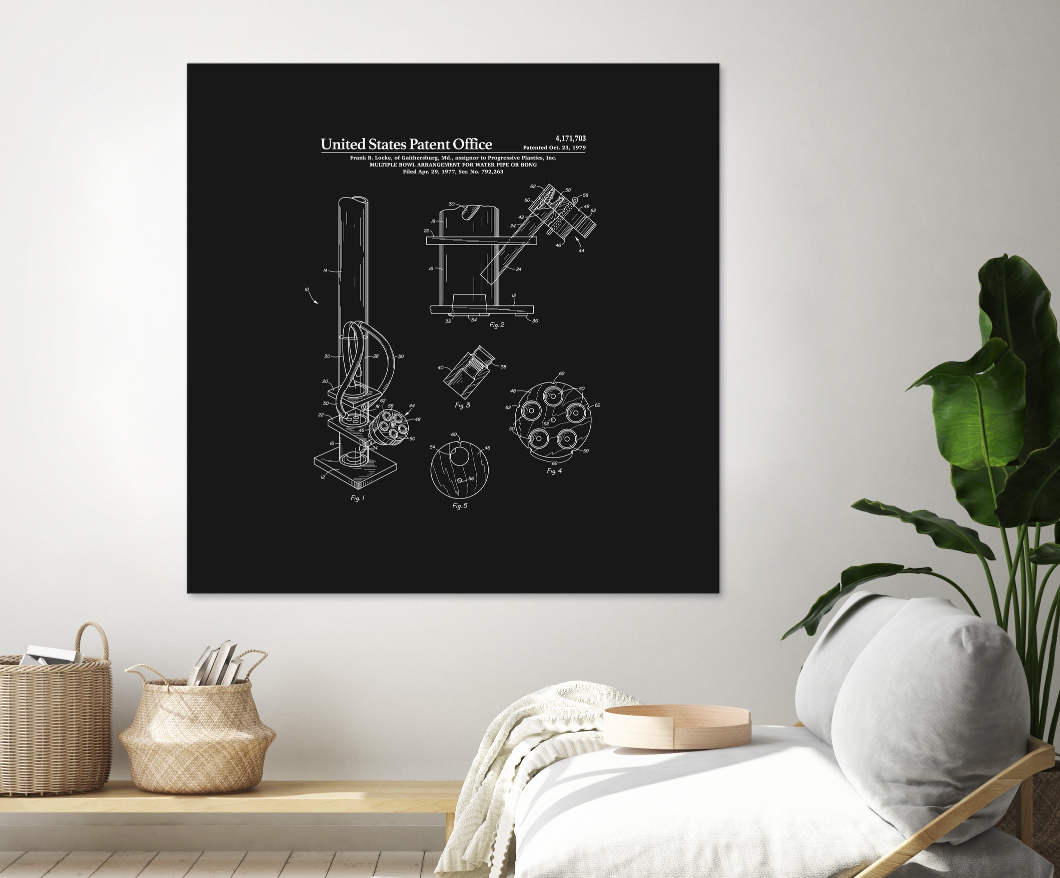 Bong Patent - Black by Finlay McNevin on GIANT ART - black typography