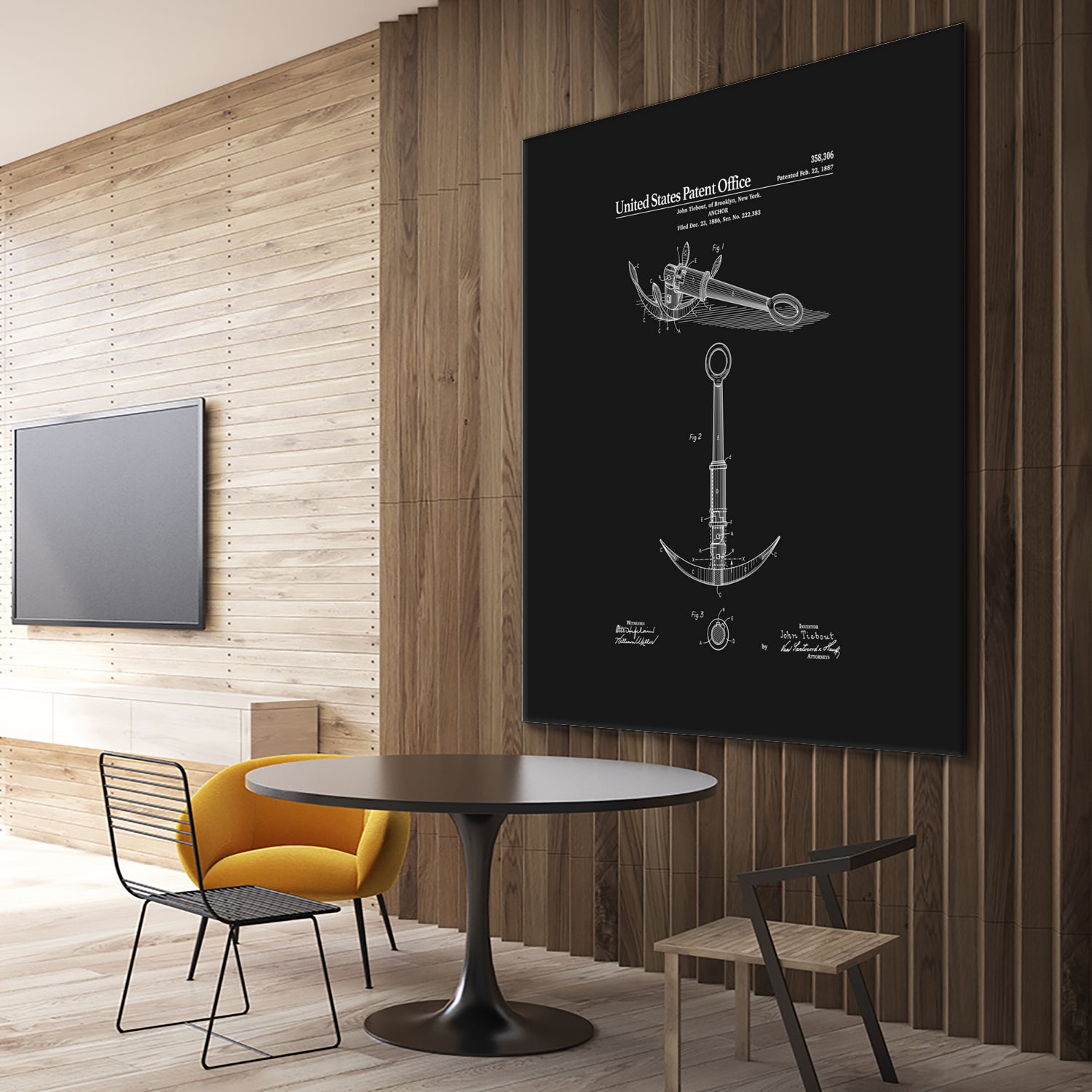 Anchor Patent - Black by Finlay McNevin on GIANT ART - black typography