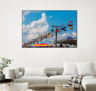 Skylift Over Cumming Fair by Darryl Brooks on GIANT ART - blue photo illustration