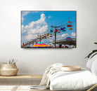 Skylift Over Cumming Fair by Darryl Brooks on GIANT ART - blue photo illustration