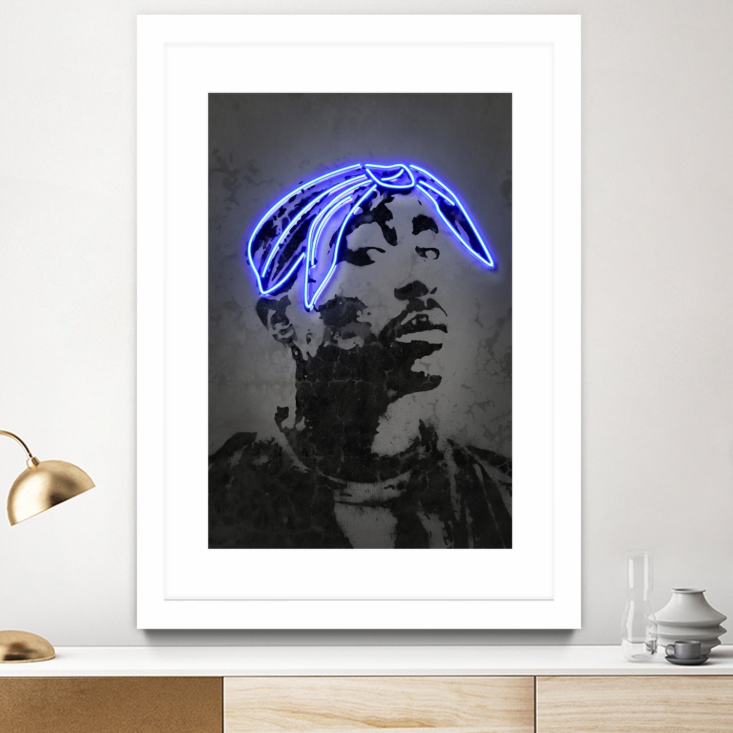 2Pac by Octavian Mihai Mielu on GIANT ART - gray photo manipulation