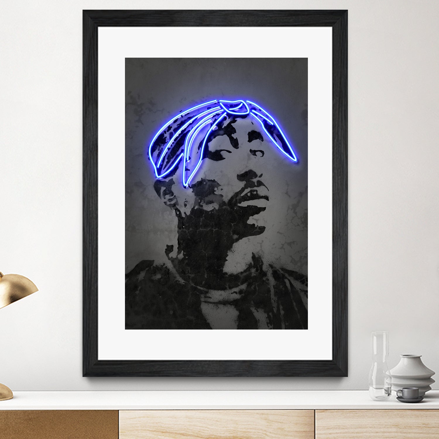 2Pac by Octavian Mihai Mielu on GIANT ART - gray photo manipulation