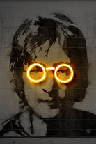 John Lennon by Octavian Mihai Mielu on GIANT ART - yellow photo manipulation