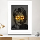 John Lennon by Octavian Mihai Mielu on GIANT ART - yellow photo manipulation