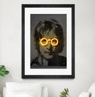 John Lennon by Octavian Mihai Mielu on GIANT ART - yellow photo manipulation