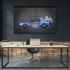 DeLorean by Octavian Mihai Mielu on GIANT ART - blue photo manipulation