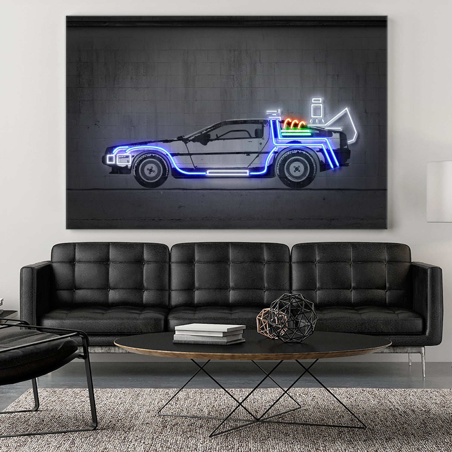 DeLorean by Octavian Mihai Mielu on GIANT ART - blue photo manipulation