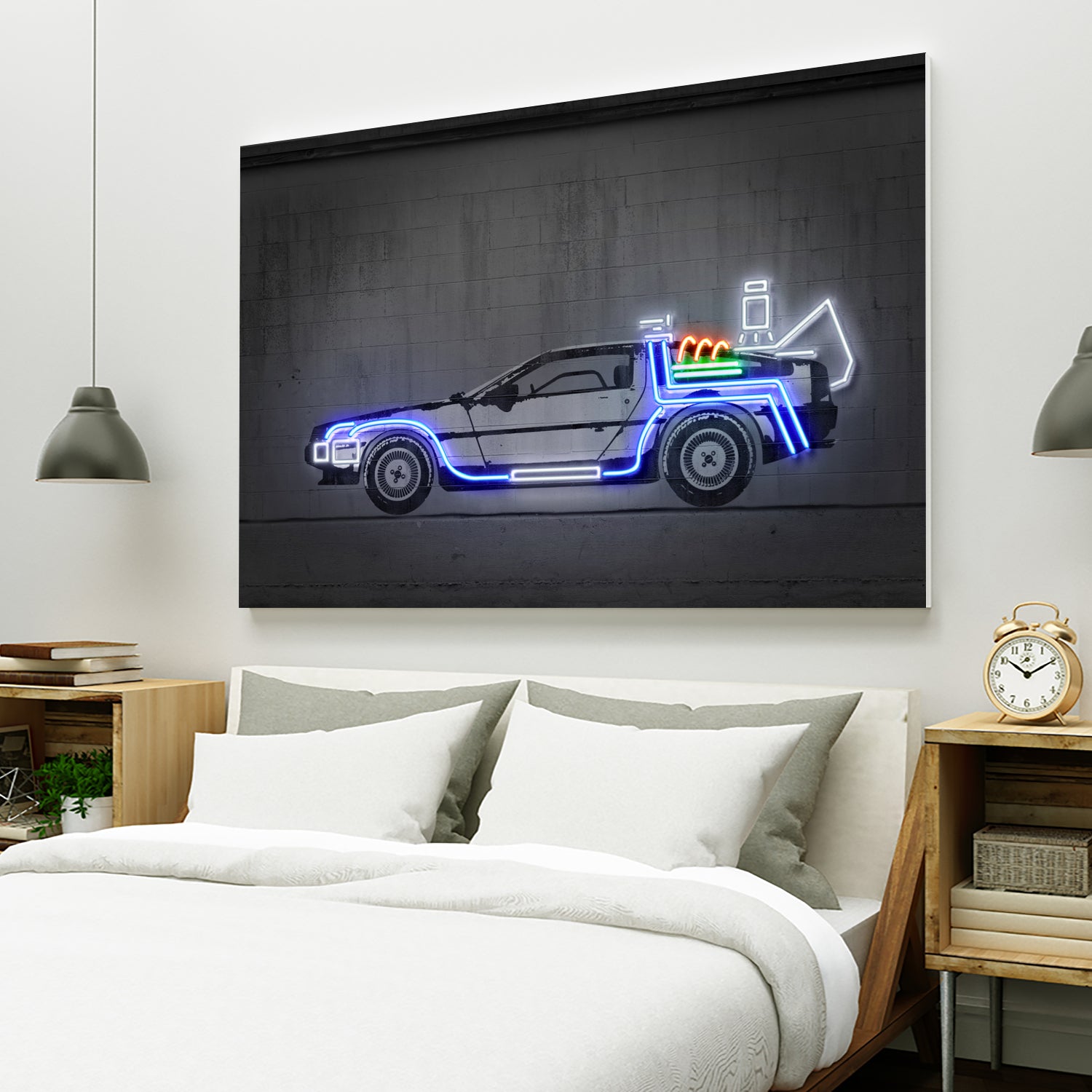 DeLorean by Octavian Mihai Mielu on GIANT ART - blue photo manipulation