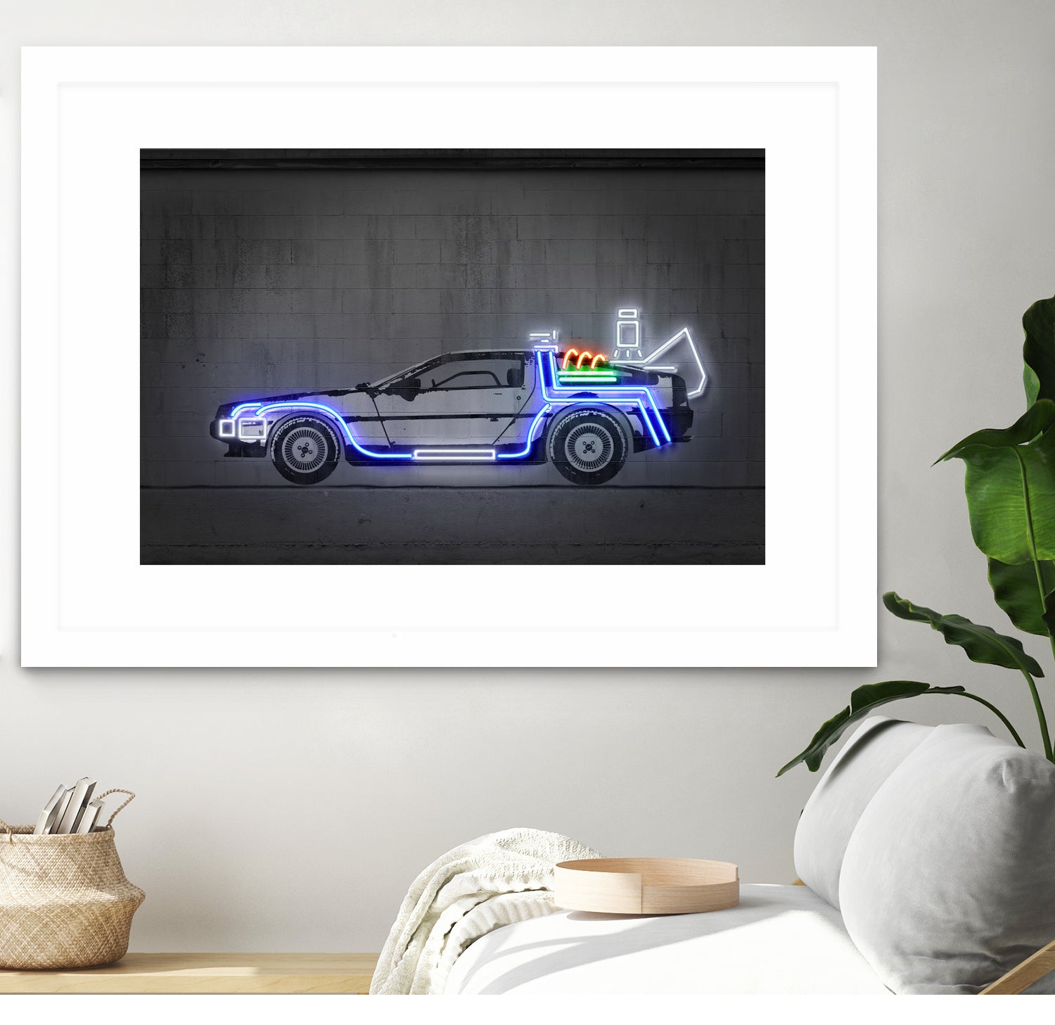 DeLorean by Octavian Mihai Mielu on GIANT ART - blue photo manipulation