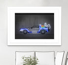 DeLorean by Octavian Mihai Mielu on GIANT ART - blue photo manipulation