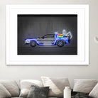 DeLorean by Octavian Mihai Mielu on GIANT ART - blue photo manipulation