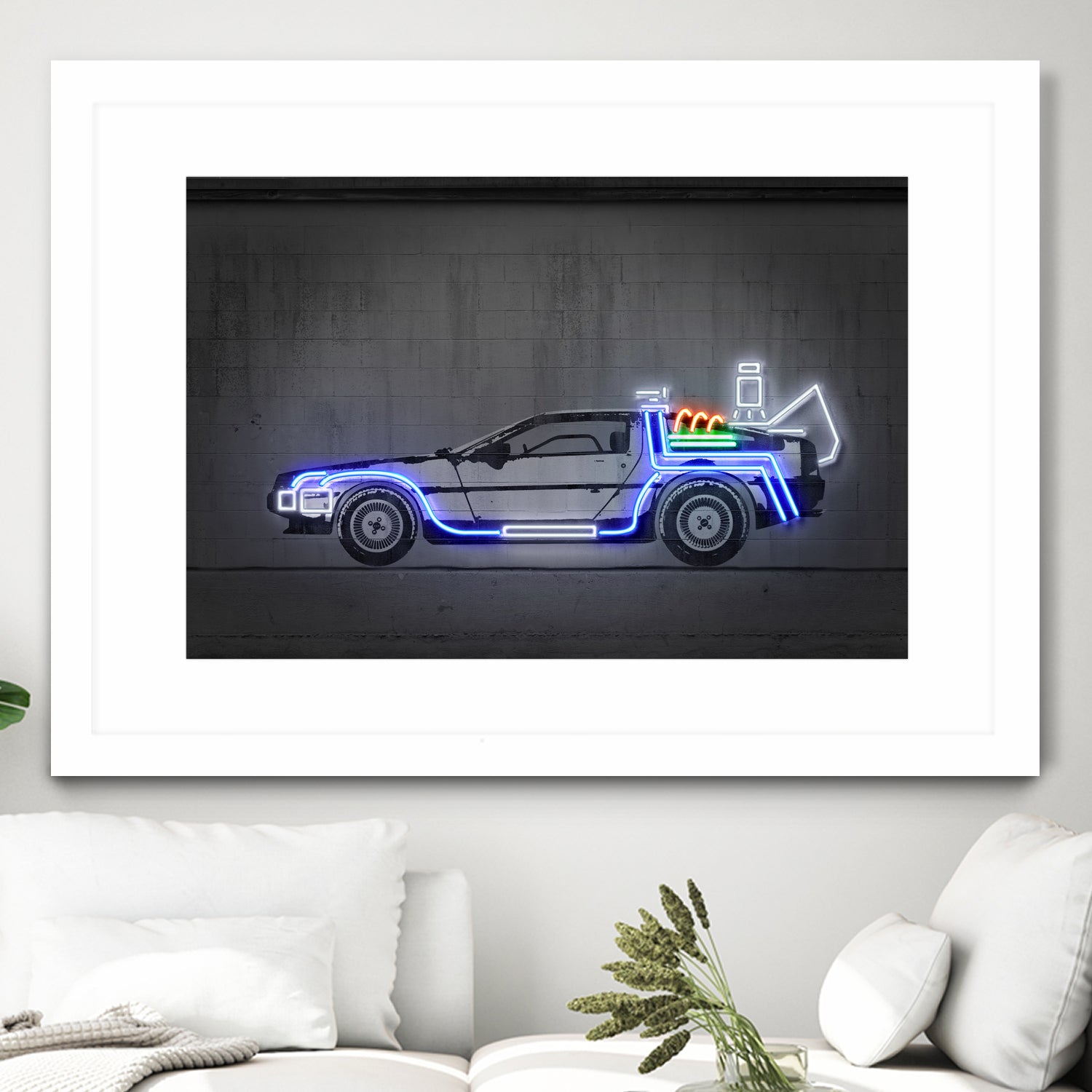 DeLorean by Octavian Mihai Mielu on GIANT ART - blue photo manipulation