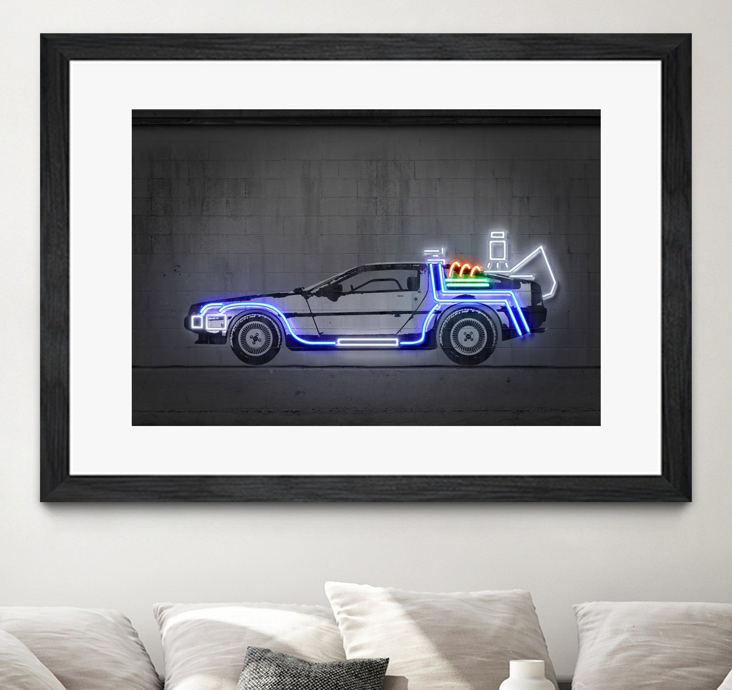 DeLorean by Octavian Mihai Mielu on GIANT ART - blue photo manipulation