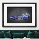 DeLorean by Octavian Mihai Mielu on GIANT ART - blue photo manipulation