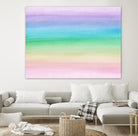 Pastel Unicorn Rainbow Watercolor Dream #1 #painting by Anita & Bella Jantz on GIANT ART - fuchsia digital painting