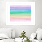 Pastel Unicorn Rainbow Watercolor Dream #1 #painting by Anita & Bella Jantz on GIANT ART - fuchsia digital painting