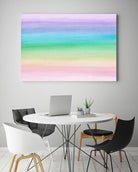 Pastel Unicorn Rainbow Watercolor Dream #1 #painting by Anita & Bella Jantz on GIANT ART - fuchsia digital painting