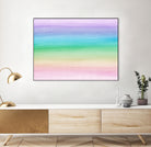 Pastel Unicorn Rainbow Watercolor Dream #1 #painting by Anita & Bella Jantz on GIANT ART - fuchsia digital painting