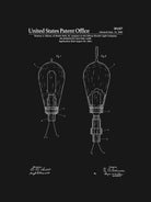 Thomas Edison Light Bulb Patent - Black by Finlay McNevin on GIANT ART - black typography