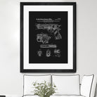 Colt 1911 Handgun Patent - Black by Finlay McNevin on GIANT ART - black typography