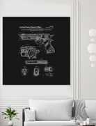 Colt 1911 Handgun Patent - Black by Finlay McNevin on GIANT ART - black typography