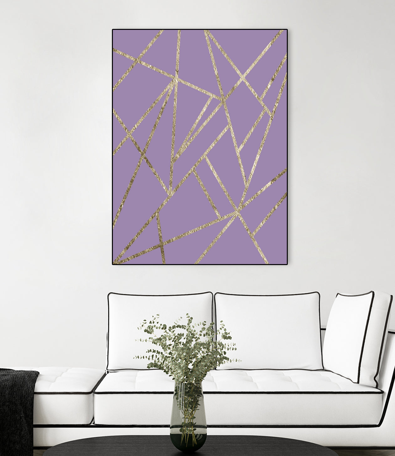 Classic Lavender Gold Geo #1 #geometric #decor #art by Anita & Bella Jantz on GIANT ART - fuchsia digital drawing