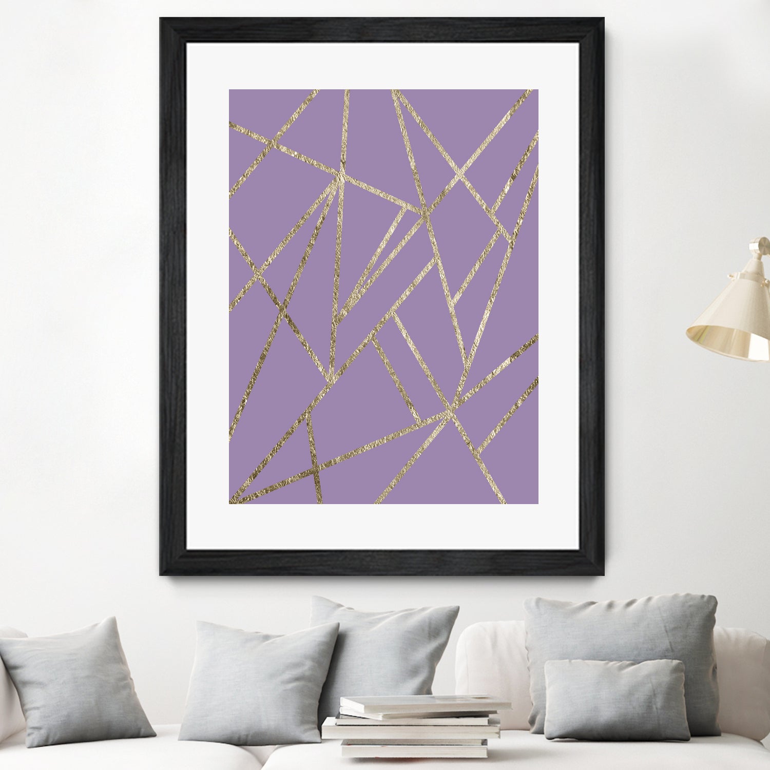 Classic Lavender Gold Geo #1 #geometric #decor #art by Anita & Bella Jantz on GIANT ART - fuchsia digital drawing