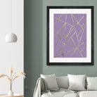 Classic Lavender Gold Geo #1 #geometric #decor #art by Anita & Bella Jantz on GIANT ART - fuchsia digital drawing