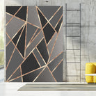 Classic Silver Gray Charcoal Rose Gold Geo #1 #geometric by Anita & Bella Jantz on GIANT ART - gray digital drawing