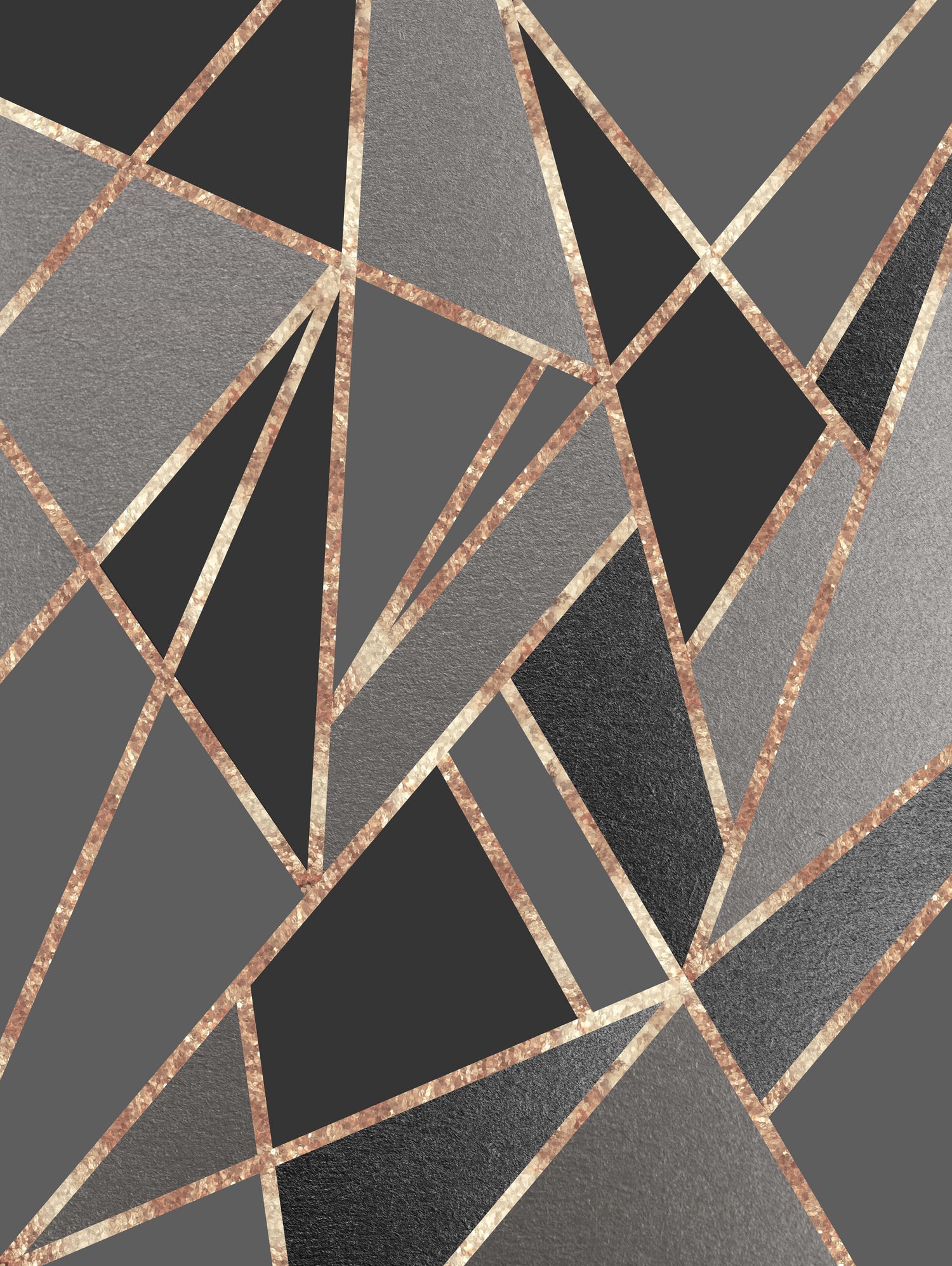 Classic Silver Gray Charcoal Rose Gold Geo #1 #geometric by Anita & Bella Jantz on GIANT ART - gray digital drawing