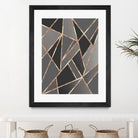 Classic Silver Gray Charcoal Rose Gold Geo #1 #geometric by Anita & Bella Jantz on GIANT ART - gray digital drawing