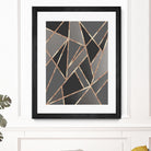 Classic Silver Gray Charcoal Rose Gold Geo #1 #geometric by Anita & Bella Jantz on GIANT ART - gray digital drawing