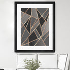 Classic Silver Gray Charcoal Rose Gold Geo #1 #geometric by Anita & Bella Jantz on GIANT ART - gray digital drawing