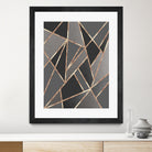 Classic Silver Gray Charcoal Rose Gold Geo #1 #geometric by Anita & Bella Jantz on GIANT ART - gray digital drawing