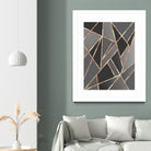 Classic Silver Gray Charcoal Rose Gold Geo #1 #geometric by Anita & Bella Jantz on GIANT ART - gray digital drawing