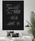 Space Shuttle Patent - Black by Finlay McNevin on GIANT ART - black typography