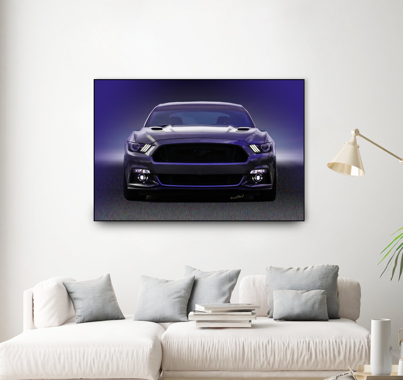 Sixth Generation Mustang Full Frontal by charles sinklier on GIANT ART - black digital painting