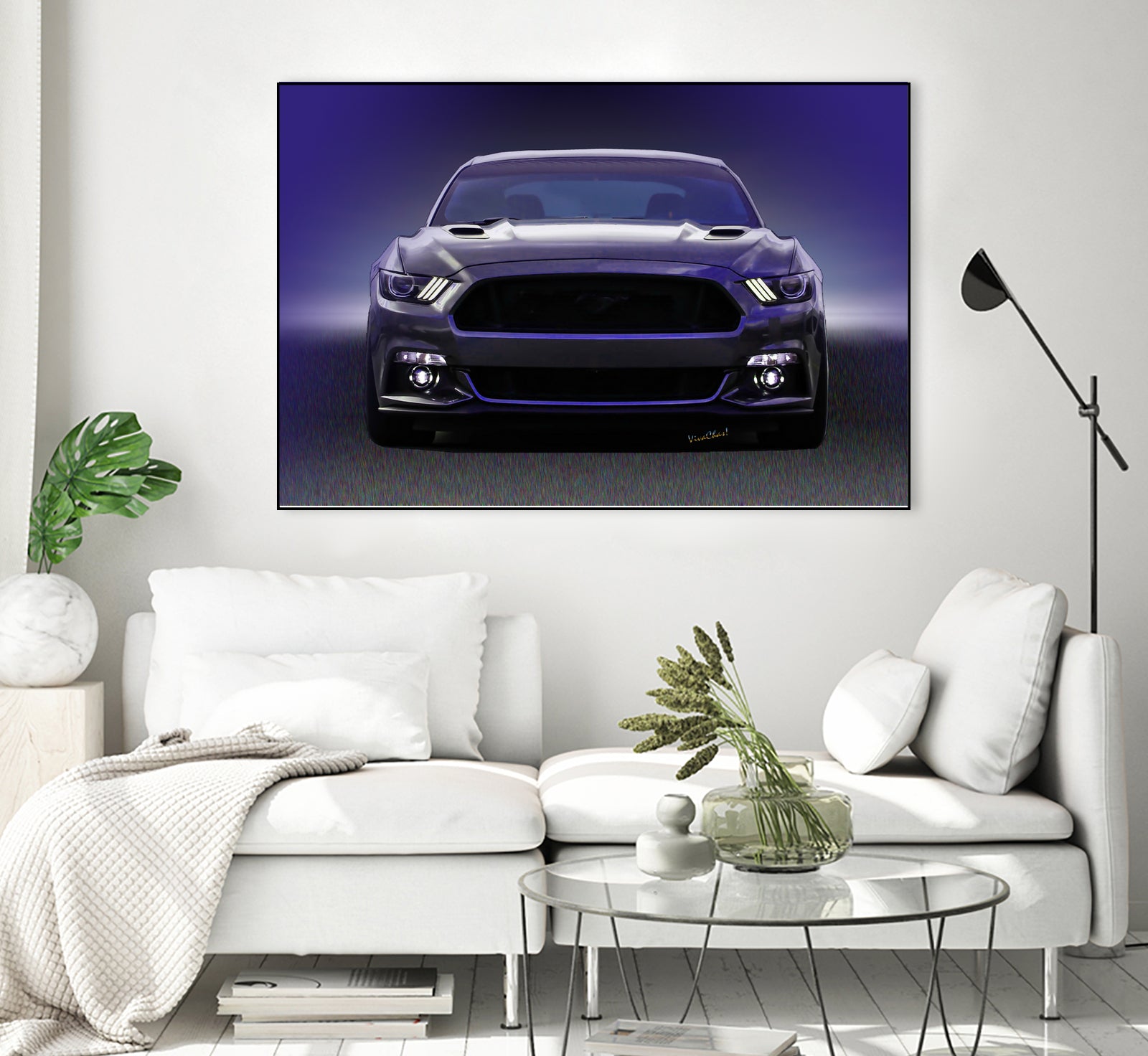 Sixth Generation Mustang Full Frontal by charles sinklier on GIANT ART - black digital painting