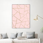 Blush Pink Gold Geometric Glam #1 #geo #decor #art by Anita & Bella Jantz on GIANT ART - pink digital drawing