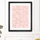 Blush Pink Gold Geometric Glam #1 #geo #decor #art by Anita & Bella Jantz on GIANT ART - pink digital drawing