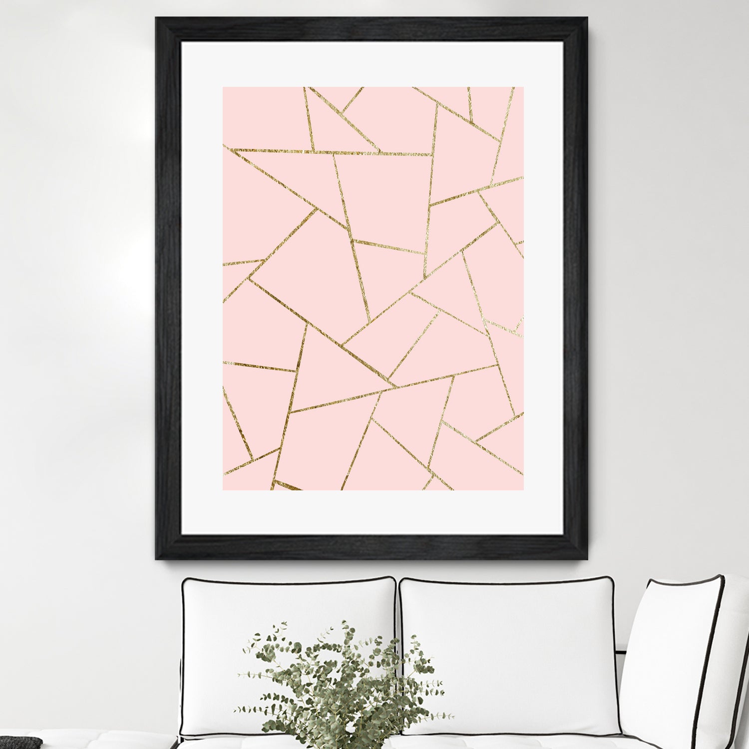 Blush Pink Gold Geometric Glam #1 #geo #decor #art by Anita & Bella Jantz on GIANT ART - pink digital drawing