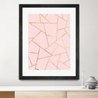 Blush Pink Gold Geometric Glam #1 #geo #decor #art by Anita & Bella Jantz on GIANT ART - pink digital drawing