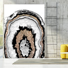 Gray Black White Agate with Gold Glitter #1a #gem #decor by Anita & Bella Jantz on GIANT ART - gray photo illustration