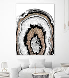 Gray Black White Agate with Gold Glitter #1a #gem #decor by Anita & Bella Jantz on GIANT ART - gray photo illustration