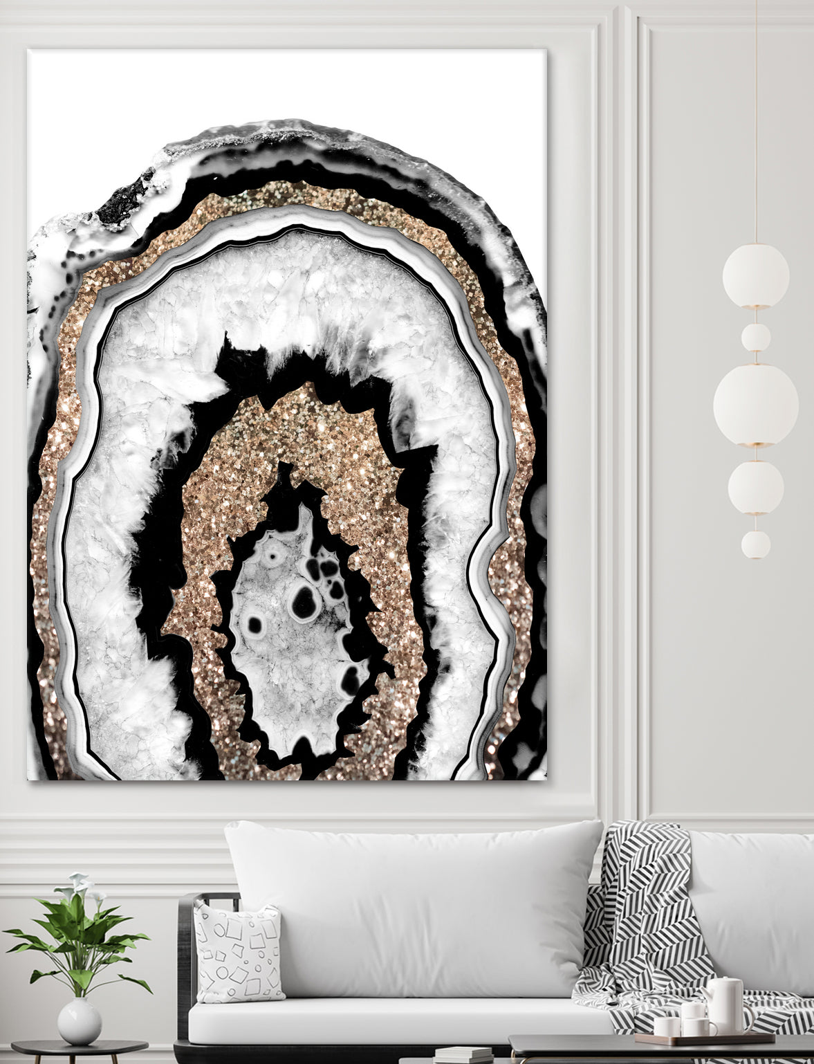 Gray Black White Agate with Gold Glitter #1a #gem #decor by Anita & Bella Jantz on GIANT ART - gray photo illustration