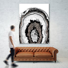 Gray Black White Agate with Silver Glitter #1a #gem #decor by Anita & Bella Jantz on GIANT ART - gray photo illustration