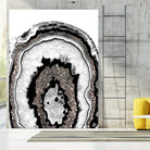 Gray Black White Agate with Silver Glitter #1a #gem #decor by Anita & Bella Jantz on GIANT ART - gray photo illustration