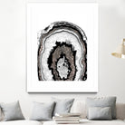 Gray Black White Agate with Silver Glitter #1a #gem #decor by Anita & Bella Jantz on GIANT ART - gray photo illustration