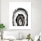 Gray Black White Agate with Silver Glitter #1a #gem #decor by Anita & Bella Jantz on GIANT ART - gray photo illustration